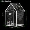 Spider Terrarium Escape-Proof Acrylic Habitat Isolation Tank Jumping Spider Terrarium for Small Pets Reptiles Animals Home