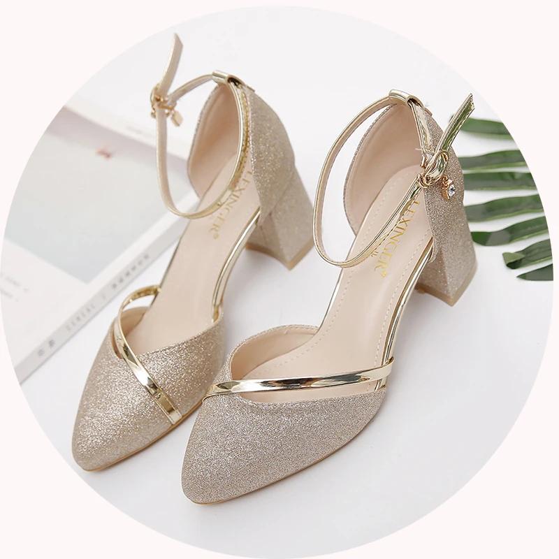 Women Casual Spring & Summer Clip High Quality High Heel Shoes Female Sexy Party Night Club Shoes Lady Cool Wedding Shoes 2024