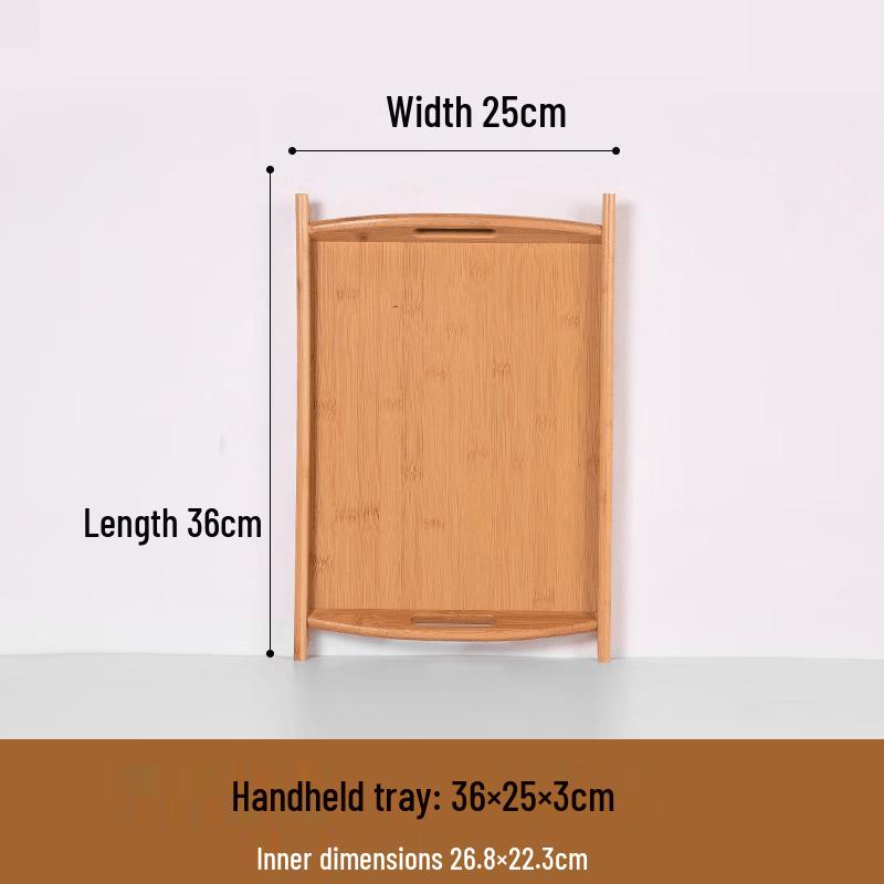 Qiewei Japanese Style Rectangular Bamboo Tea Tray