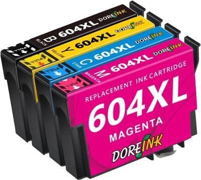 Compatible Ink Cartridge - Epson - 604XL - Pack of 4 - Black, Cyan, Magenta, Yellow