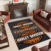 Harley-davidson Motorcycles Customizable Name Carpet Design for Living Rooms Playrooms Bedrooms Outdoor Antislip Carpet Anime Office Decor