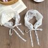 Summer new lace premium silk scarf super fairy flower triangle scarf scarf women's scarf headscarf headband hair band hair tie
