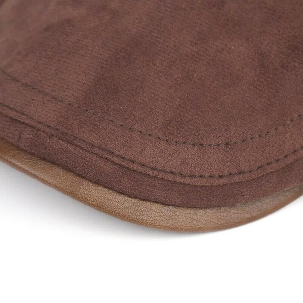 Nuovo Stile Unisex Berretti Piatto Vintage in Pelle Scamosciata Cappello Classico Newsboy Per Uomo Donna Quotidiano Casual & Stile Retro da Esterno Cappelli