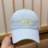 Spring And Summer Cartoon Flower Embroidery Cap Sunscreen Sunshade Soft Top Cute Face Small Baseball Cap Female