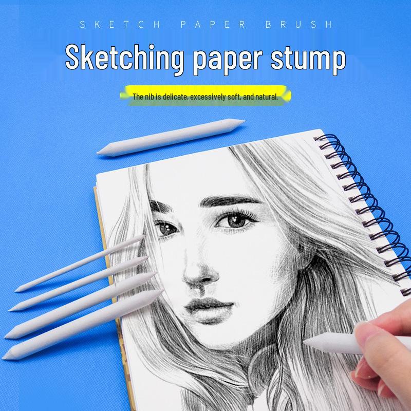 6-Piece Paper Stump Art Set for Sketching and Smudging