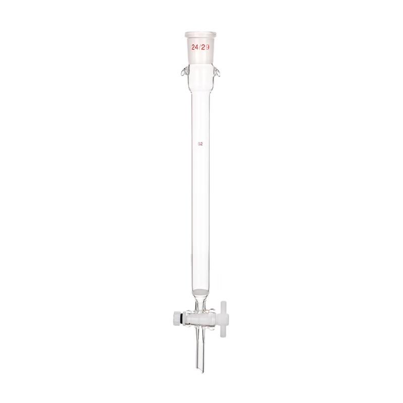 Glass Chromatography Column with PTFE Piston