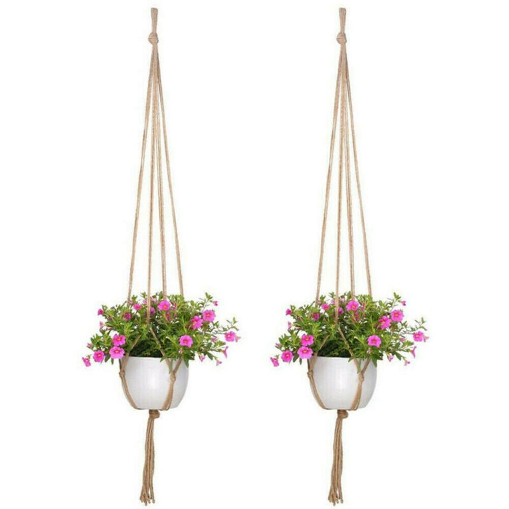 6PCS Plant Holders Macrame Plant Hanger Vintage Outdoor Pot Holder Flower