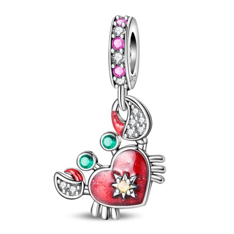 Ocean Trendy 925 Silver Dolphin Crab Boat Beach Charms Beads Fit 3mm Bracelets DIY Thoughtful Fine Jewelry Making Gifts