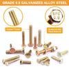 672 pieces of 8.8 grade M4, M5, M6 metric bolt and nut sets, heavy-duty hexagon head bolt and nut sets, including 13 metric size