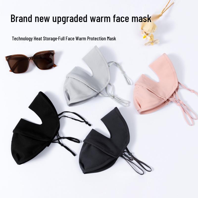 

Ветрозащитная и теплая маска на все лицо - Осенне-зимняя бархатная велосипедная версия