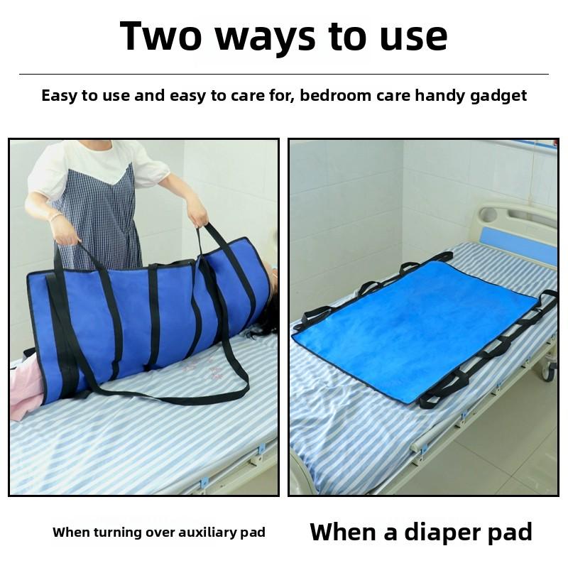 Patient Elderly Transfer Moving Sheet Belt Nursing Bedridden Positioning Lift Belt Pad Mat with 12 Handles Reinforcement Strap