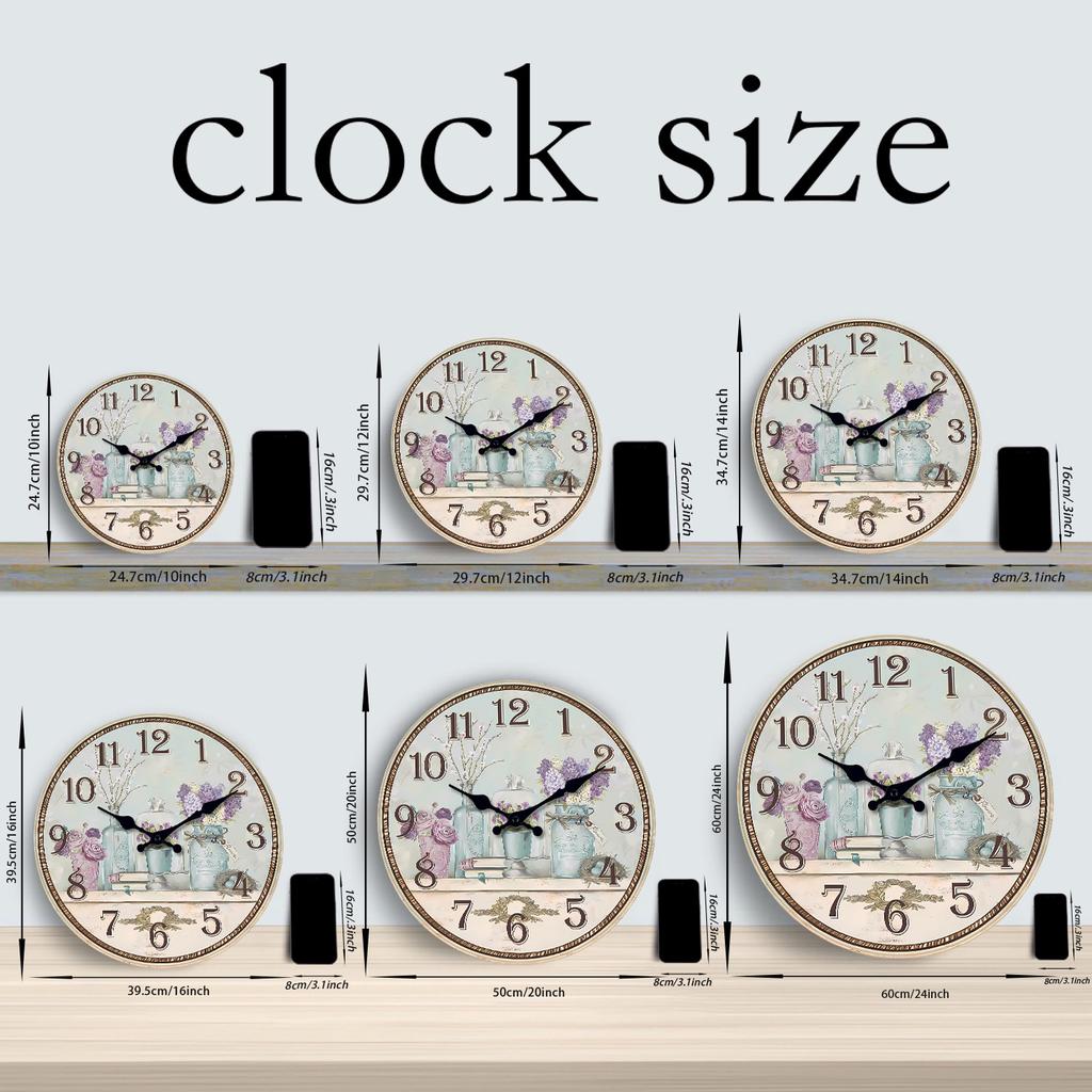 [10-14Inch] High-Quality 1 High-Quality Wooden High-Quality Patterned High-Quality Wall High-Quality Clock, High-Quality Silent High-Quality Running