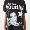 Dua Lipa Houdini Zeldzaam Ontwerp Zwart Heruitgave Vintage Stijl Unisex T-shirt S-4XL