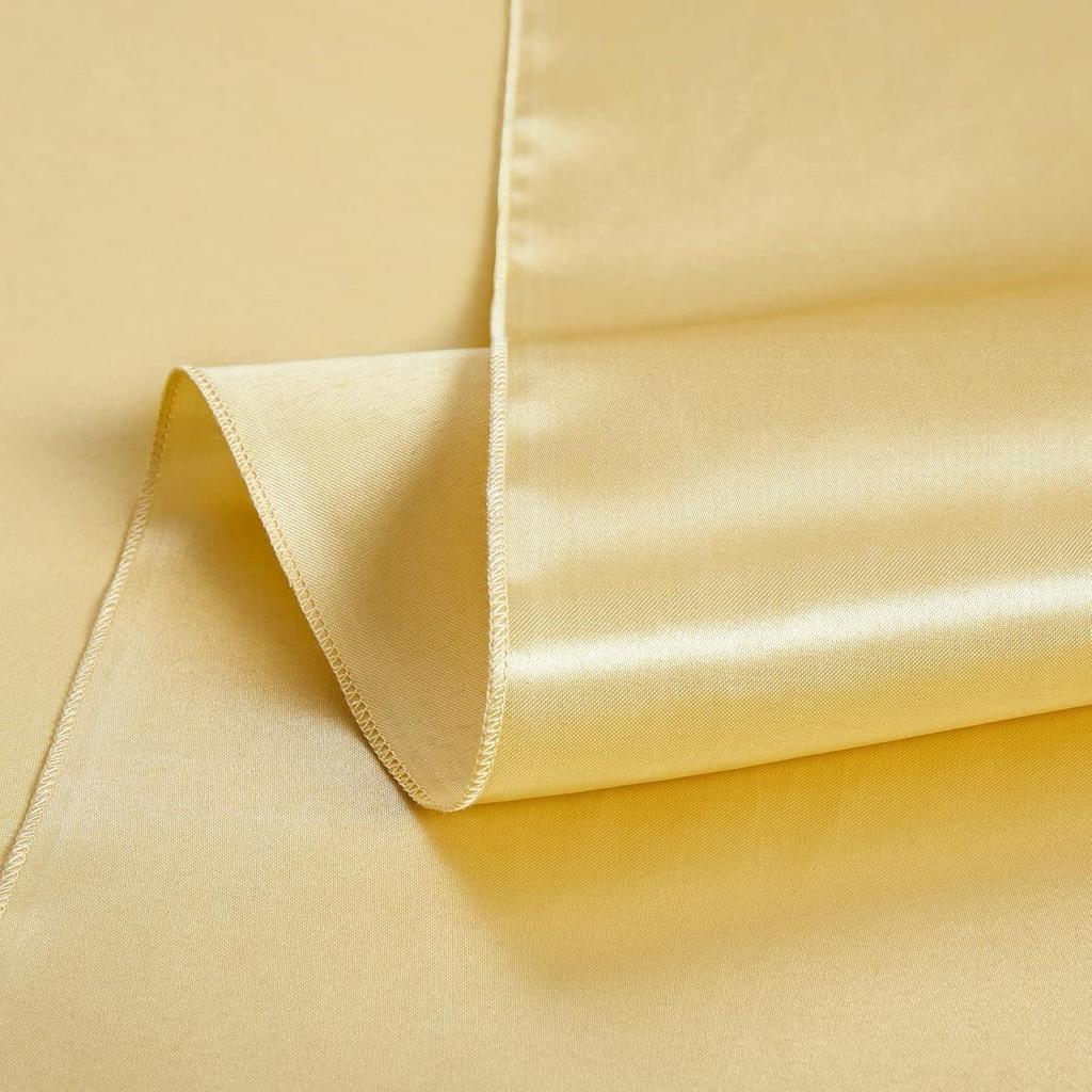Table Cover Satin Tablecloth Soft Overlay Wedding Satin Large Bright Smooth Silk Rectangle Christmas Banquet Anniversary Dining Party Table Decor