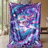 Unicorn Rainbow Stars Theme blanket Lightweight Warm Flannel Blanket Decorative Throw Blanket for Home Decoration