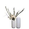 Nordic Matte Frosted Ceramic Vase with Vertical Stripes - Decorative Soft Furnishing for Living Room Entrance