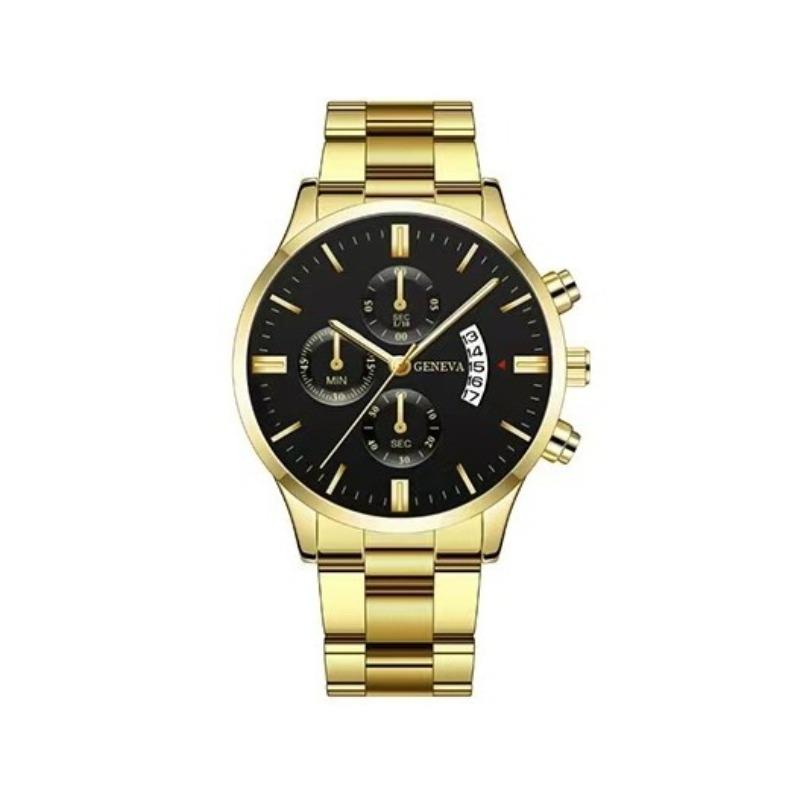 Fashion business three-eye six-pin calendar men's watch men's watch steel belt men's one