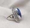 Lapis Lazuli Sterling Silver Ring: Handmade Ethnic Boho Jewelry