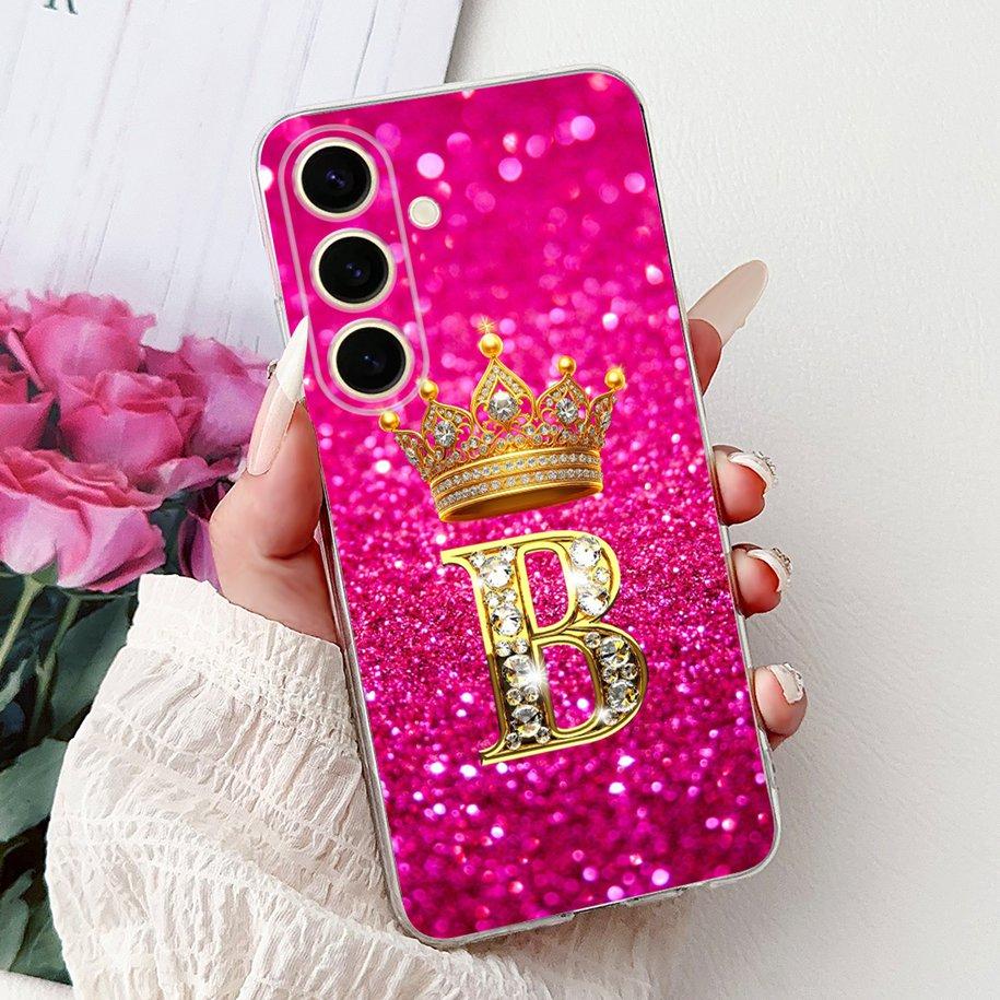 

For Samsung Galaxy S25 Case SM-S931B Cover Cute Crown Letters Soft Silicone Phone Case For Samsung S25 Ultra S25+ S25Plus Fundas Samsung S25 Plus