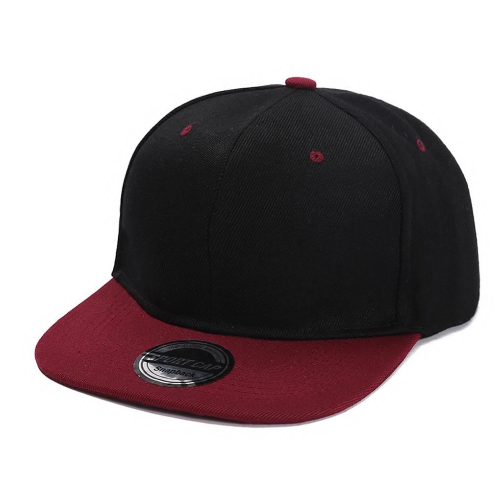 Klassische Snapback-Mütze im Hip-Hop-Stil, flaches Schild, blanko, einfarbig, verstellbare Größe