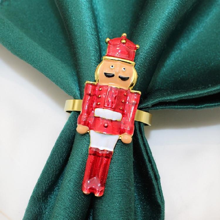 Nutcrackers Themd Metal Napkin Holders Set Of 6 Corrosions Resistant Holiday Dining Table Decorations