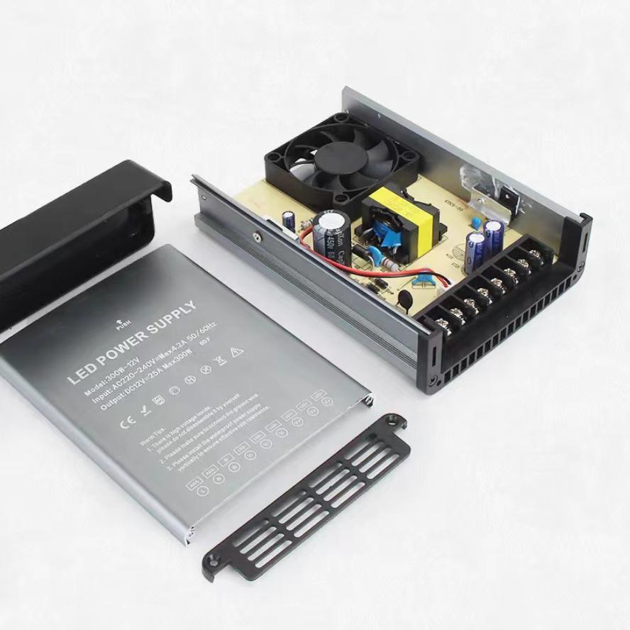 Full Power 5V/12V/24V/36V/48V Rainproof Power Supply Switch Transformer AC 220V Outdoor Adapter 350W 400W 600W SMPS with Filter