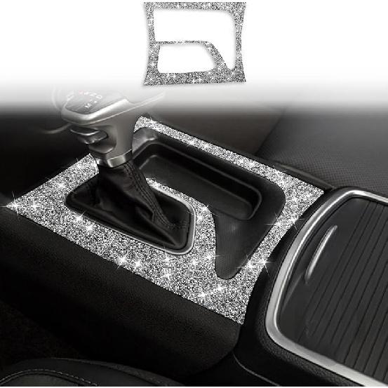 Toworldit Interior Accessories Bling Crystal Rhinestone Steering Wheel Dashboard Decoration Cover Trim Sticker Compatible with Dodge Challenger 2015-