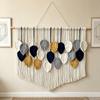 Bohemian Handwoven Leaf Tapestry Wall Hanging Living Room Bedroom Decor Cotton Tassel Art
