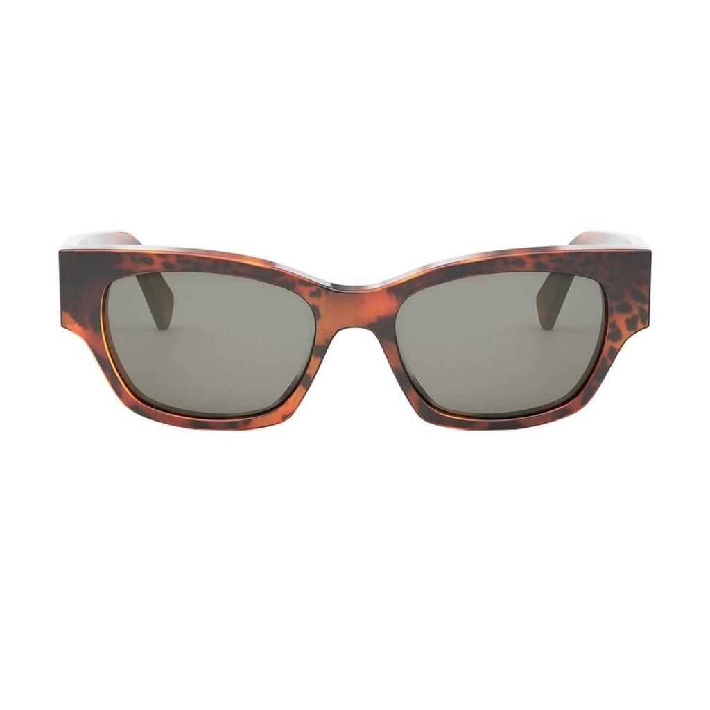 Celine Logo Mirrored Frame Irregular Shape Sunglasses Unisex Sunglasses Brown CL40197U99A