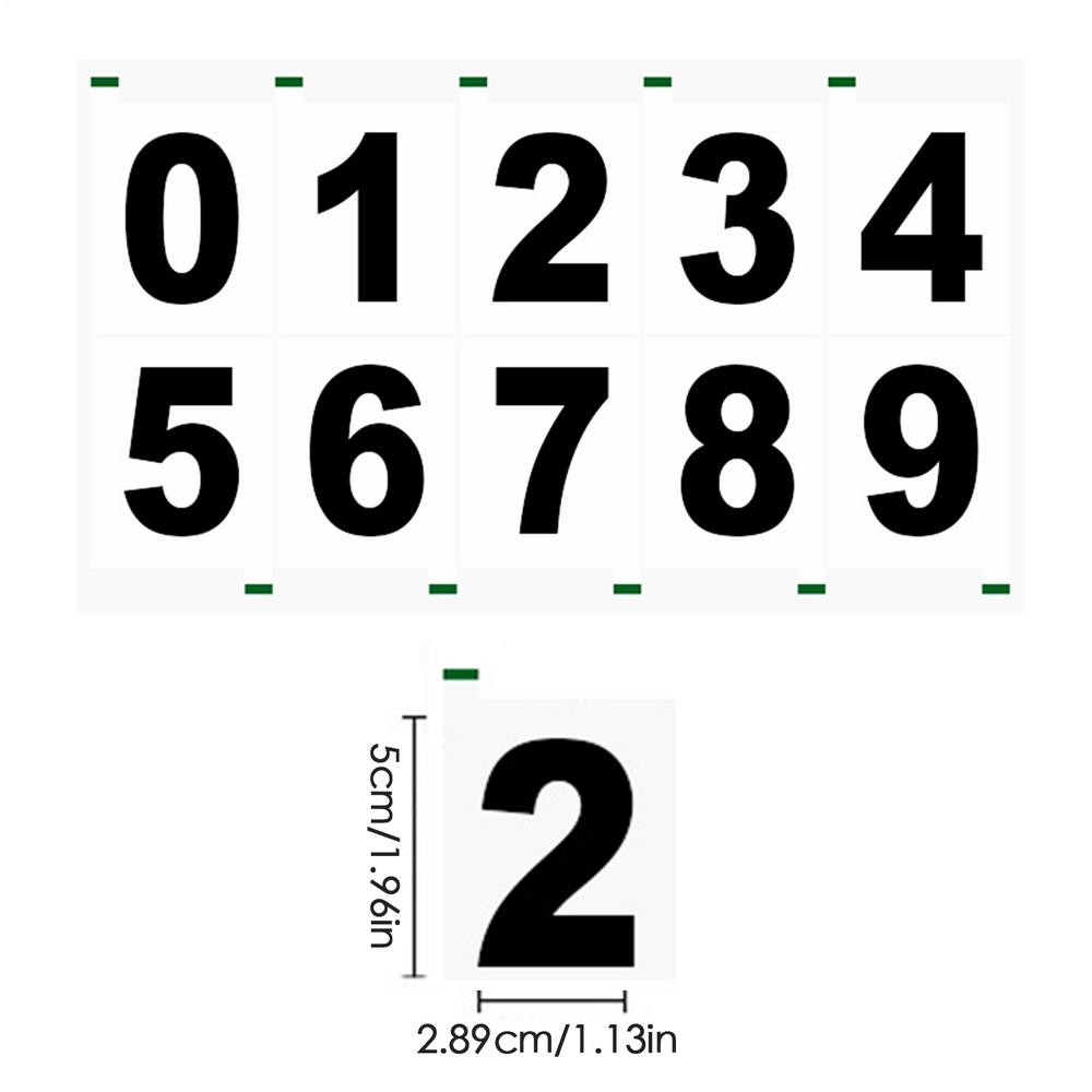 Reflective Number Sticker License Plate Number Reflective Invisible Digital Sticker 0-9 Heat-resistant PVC Home Address Numbers