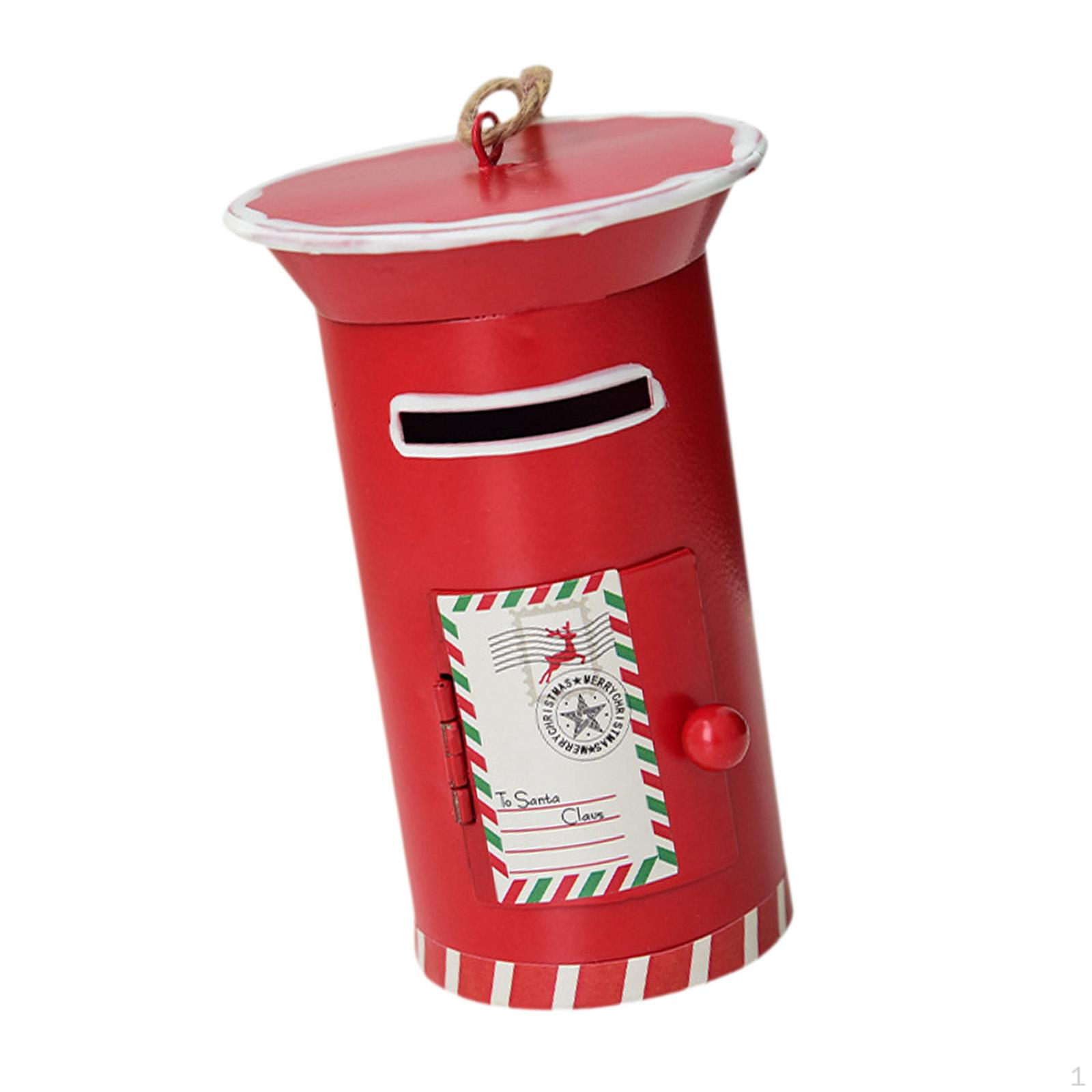 

Почтовый ящик Санты Рождественское украшение Шарм Подвеска Рождественский декор Украшение для фестиваля Свадьбы красный