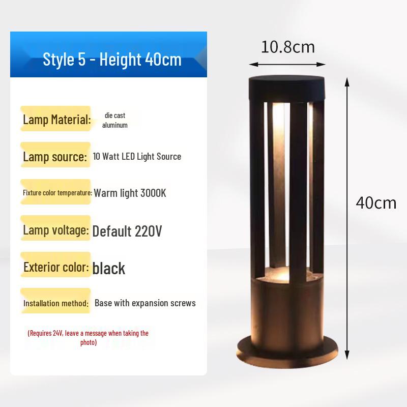 

Светодиодный современный минималистичный уличный водонепроницаемый газонный светильник для ландшафтов вилл, дворов и парков