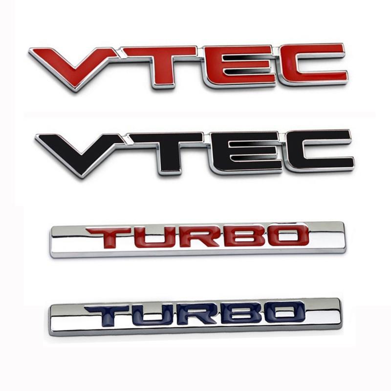 Car Modified Letters 2.4 210 220 370 GK5 VTEC I-VTEC Turbo VTI VTI-S AWD Modified Metal Body Stickers Car Trunk Badge Stickers