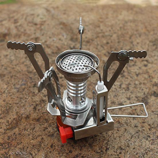 Portable Stove Retractable Feet Design High-Power Durable High Temperature Resistant Strong Load Bearing Fire Heater Blue Flame Outdoor Folding Mini