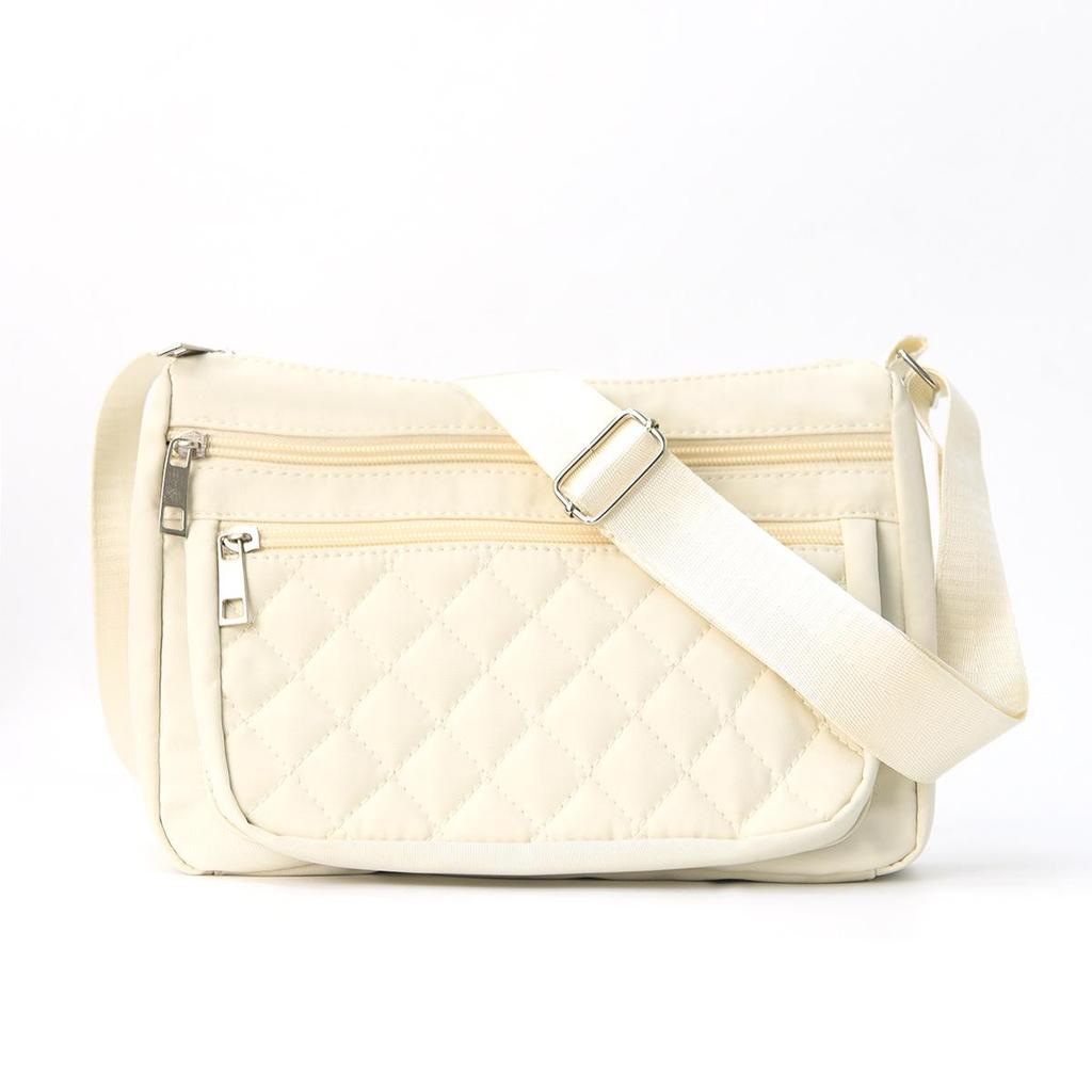 Feihong Women's Diamond Lattice Crossbody Bag - Large-Capacity Embroidered Shoulder Backpack