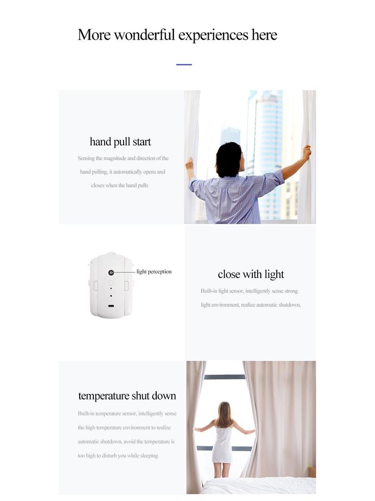 Bluetooth Smart Curtain Motor with Tuya Integration - No Wiring Needed.