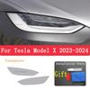 For TESLA Model X  2024 Car Exterior Headlight Anti-scratch Front Lamp Tint TPU Protective Film Repair Accessories