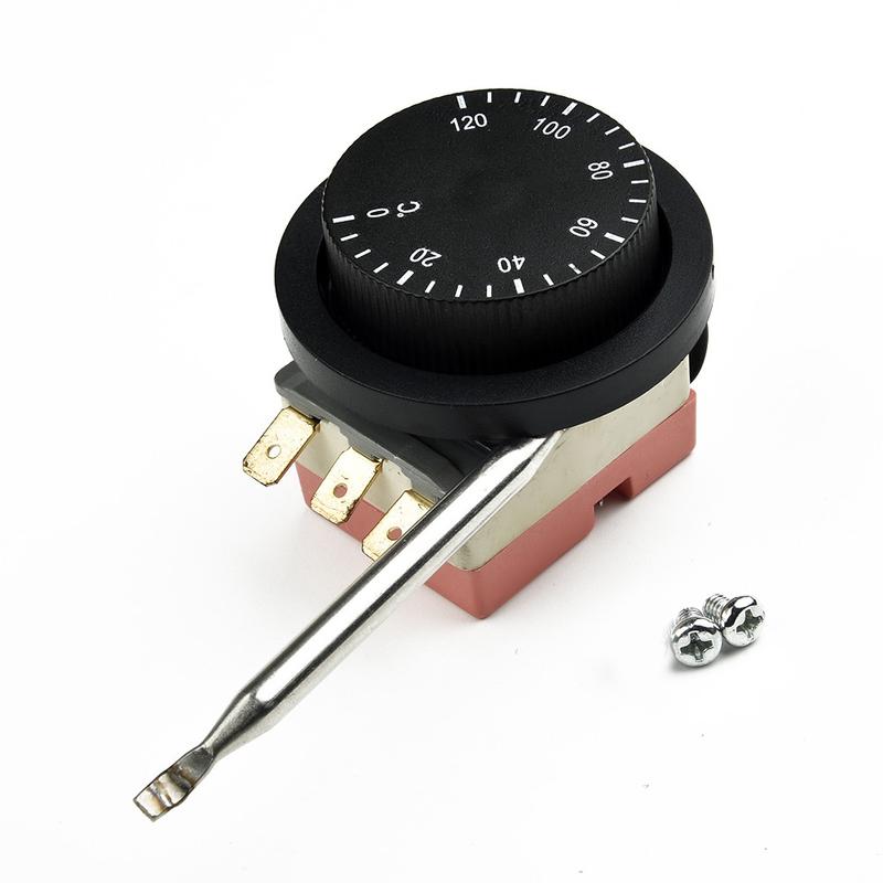 12V Adjustable Electric Fan Thermostat Switch Radiator Temperature Control Probe Universal Auto Knob Temperature Control Switch