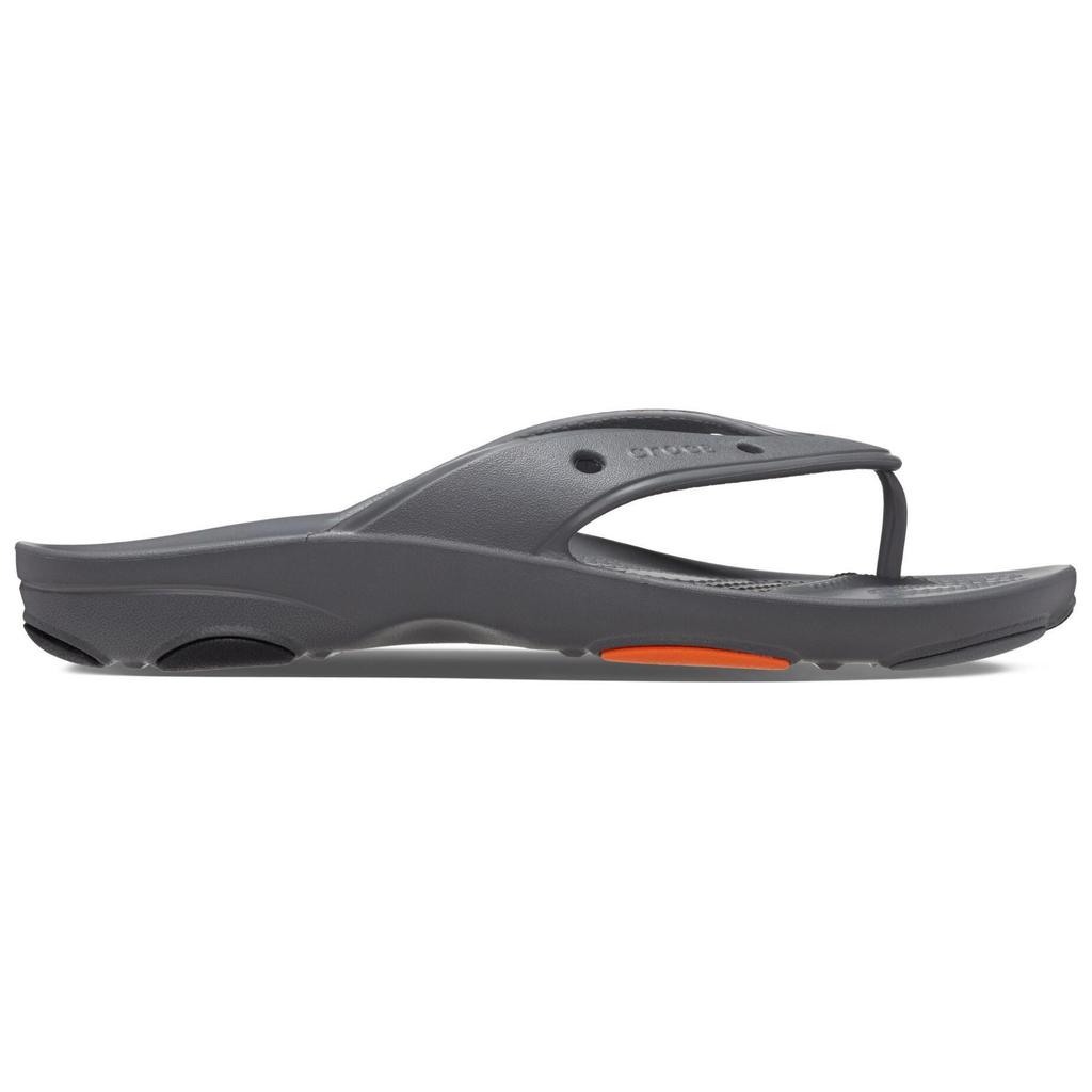 Crocs lightweight and comfortable commuting versatile flip-flops unisex dark grey