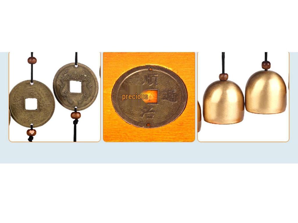 Copper Double Dragon Wind Chime with Zodiac Gong - Antique Musical Ornament for Home Decor