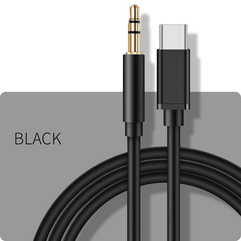 

USB C to 3.5MM Aux Audio Cable Converter Car Audio Splitter Type C to Jack Extend Wire for Huawei Xiaomi Phone Earphone Speaker 1m чорний