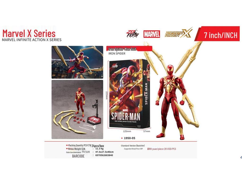 Chinese Anime Avengers Spider-Man Velocity Suit Action Figure