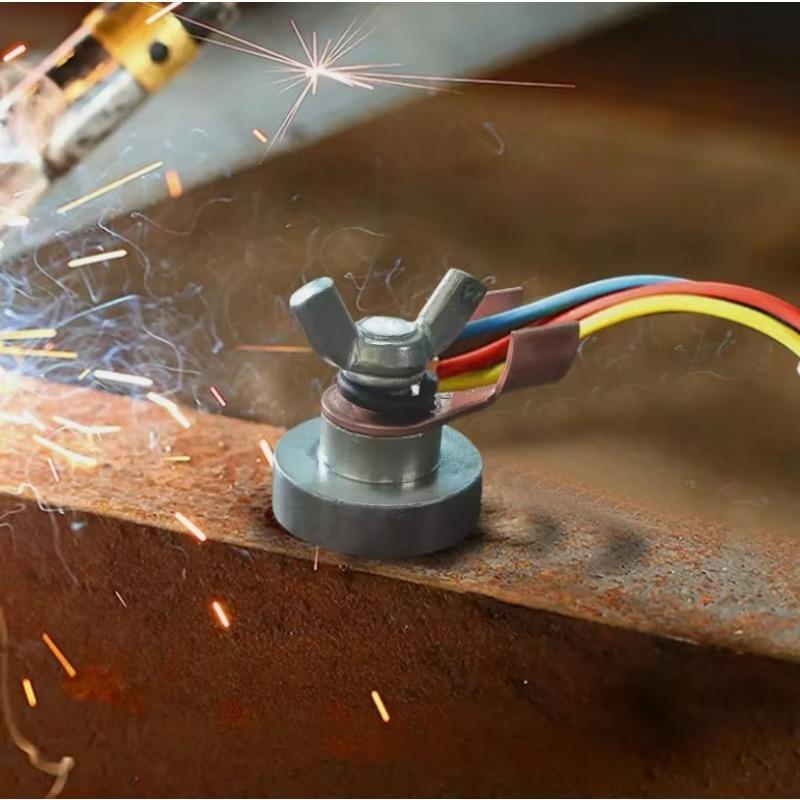 3/1PCS Powerful Magnetism Welding Ground Magnet Copper Electrode Welding Fixing Clamps Single Head Welding Support Accessories