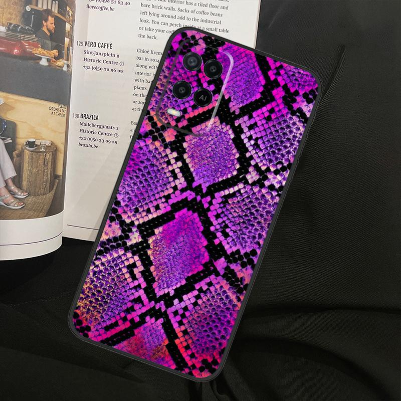 Snake Skin For Oppo A78 A98 A80 A40 A60 A18 A38 A58 A15 A17 A77 A74 A94 A54 A57S A16 A76 A96 Phone Case