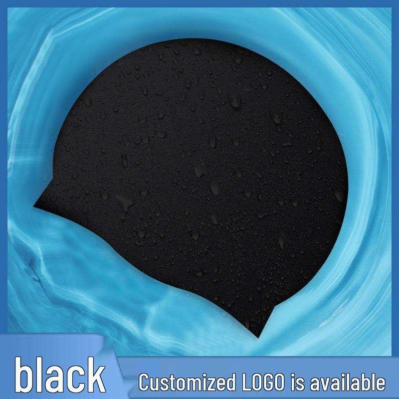 Adult & Children's Silicone Swim Cap - Unisex, Solid Color, Plus Size, Customizable with Logo