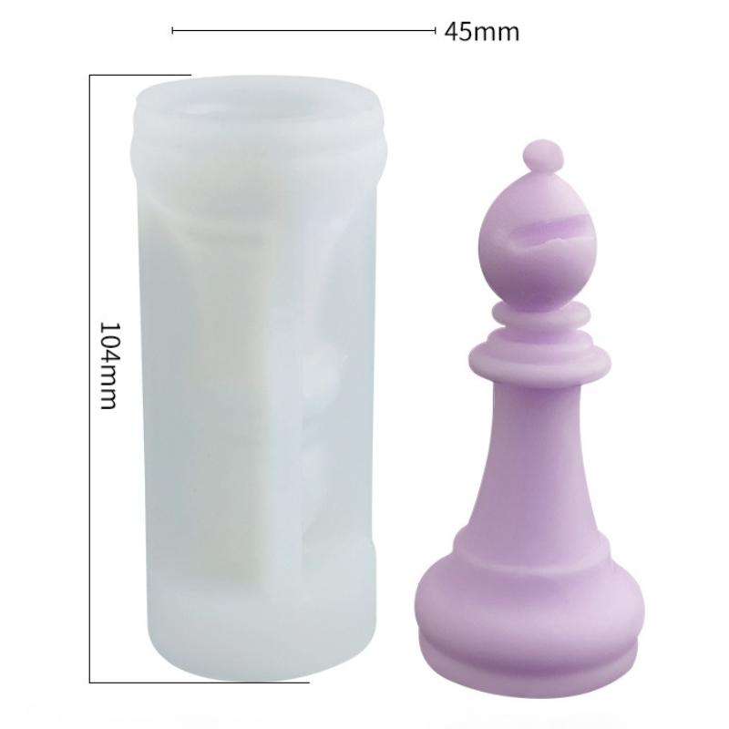 

1 шт. DIY силиконовая форма для свечей, шахматы, 3D-формы из смолы, креативная утварь для выпечки шоколада, набор для домашнего мыла, украшение дома