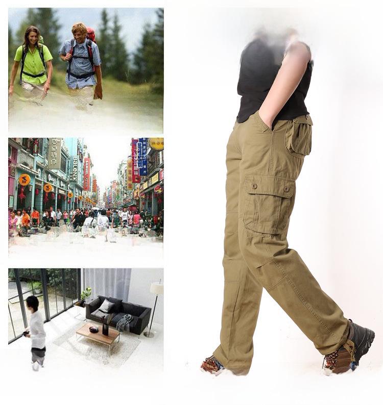 Men's Casual Cotton Multi-Pocket Overalls - Spring/Autumn Loose Straight Trousers
