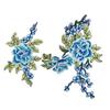 2 Stück/Set Neues Blumenstickerei-Aufnäher DIY Mehrfarbiger Applikations-Aufnäher Nähzubehör Aufnäher Kleidung Dekoration