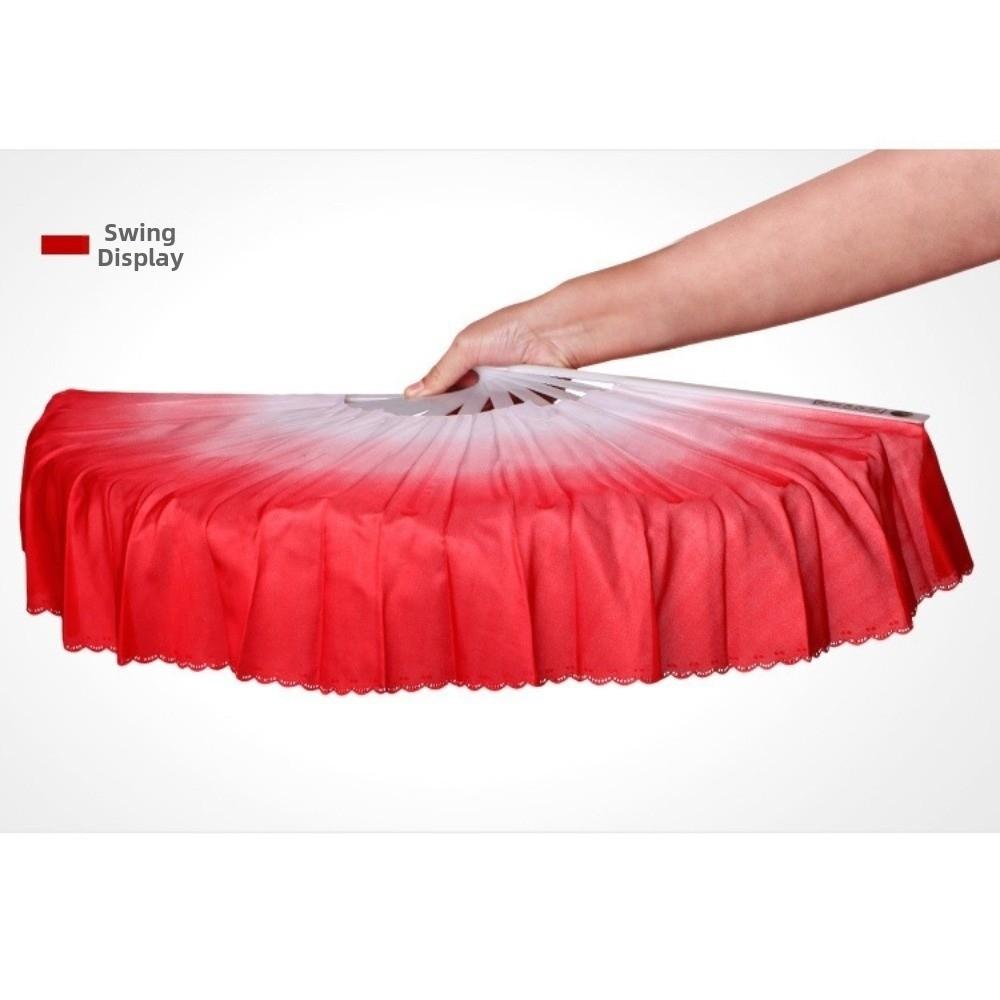 32.5cm Chinese Short Bellydance Fan Plastic Stick Hand Dye Adults Fan High Quality Dance Fan