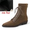 Fashion AIYUQI 2025 New Women's Short Boots Western Girls Pointed Toe Women Ankle Boots Large Size Lace-up Female Boots